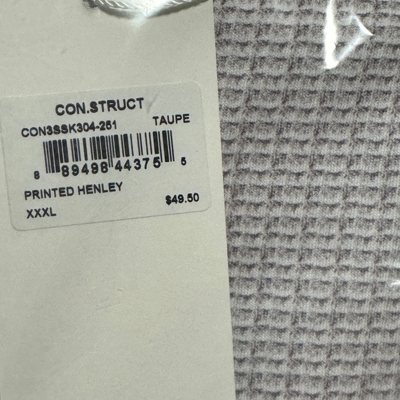 Con Struct Men’s 3XL Printed Henley - Picture 3 of 4